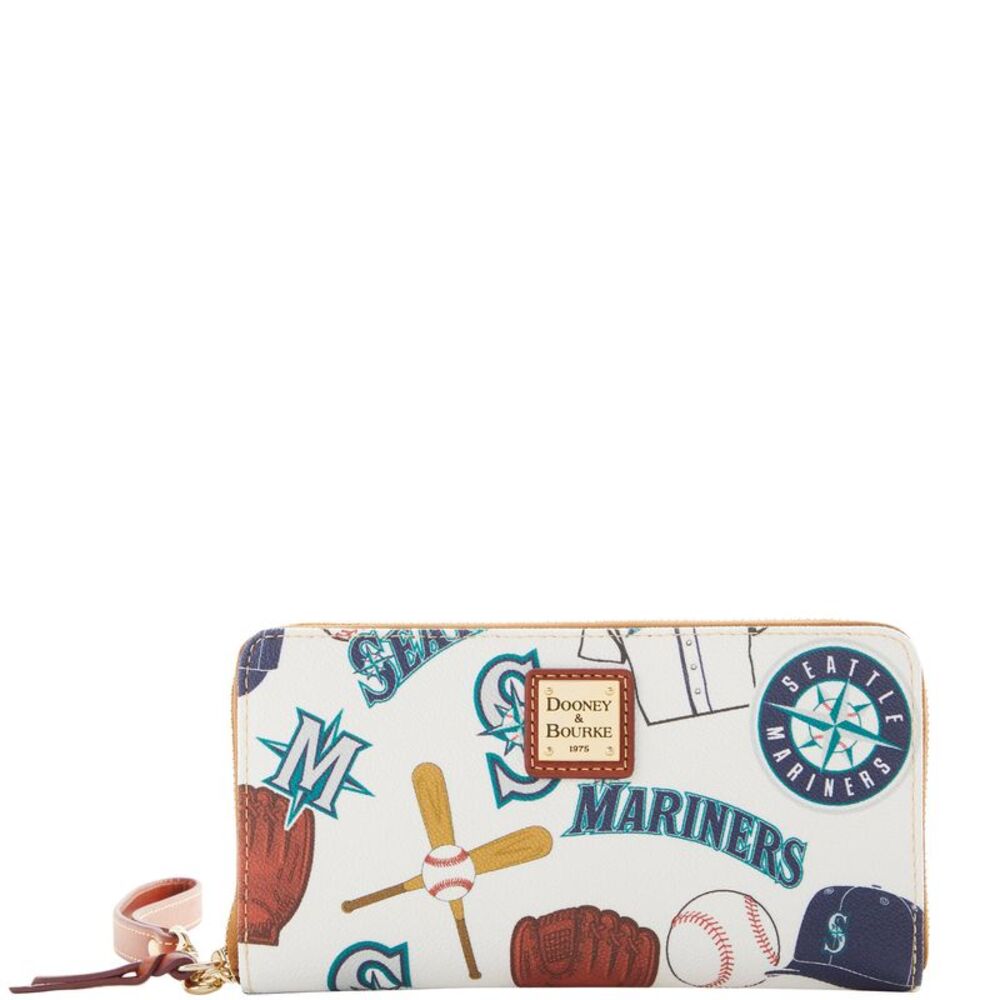Dooney & Bourke MLB Seattle Mariners Large Zip Around Wristlet - MARINERS
